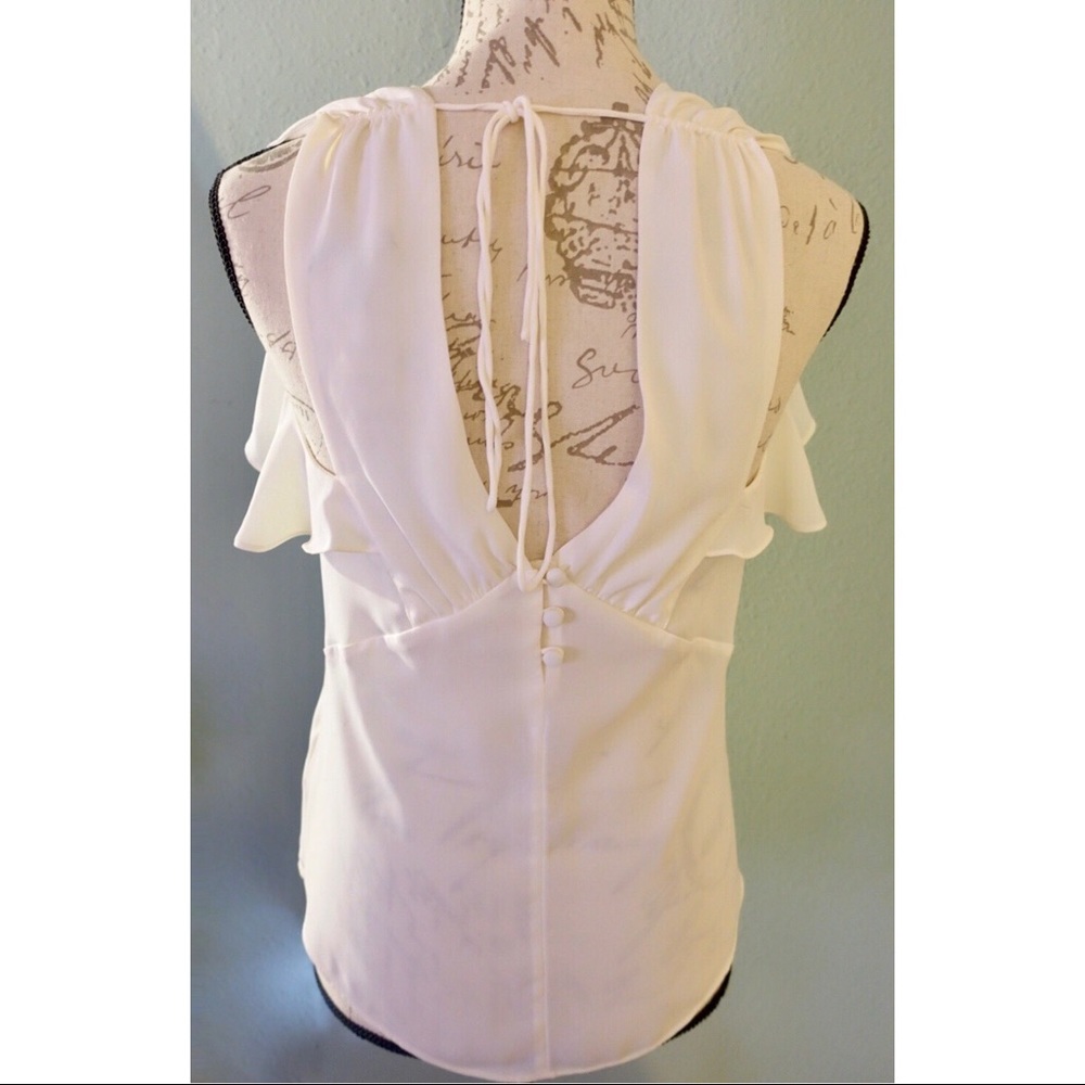Express Cold Shoulder Ruffle Blouse - Picture 3 of 3